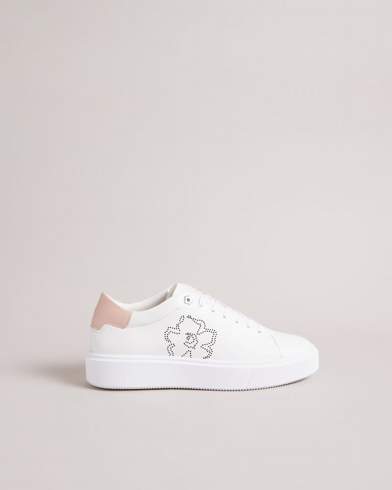 Baskets Ted Baker Loulay Femme Blanche Rose | EVU5296FB