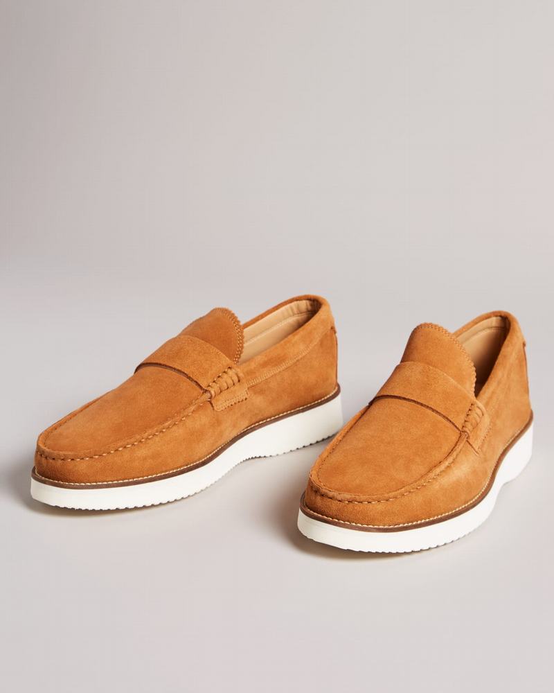 Mocassins Ted Baker Isaacc Homme Marron | YFN7715ZI