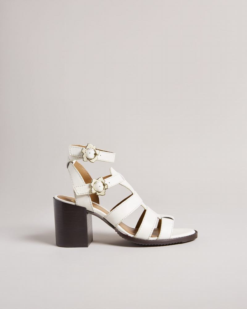 Sandales à Talons Ted Baker Tabaria Femme Blanche | PLG7844CT